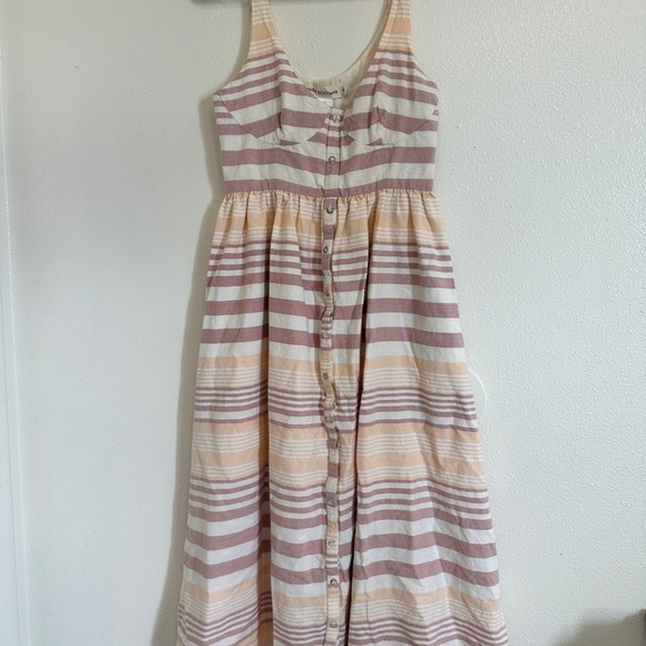 Mara Hoffman Cotton Stripped Button Dress - Picture 3 of 13